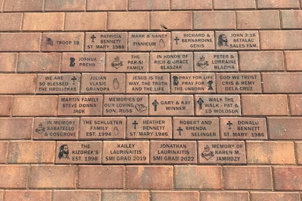 Statue of Mary Pathway Brick Pavers