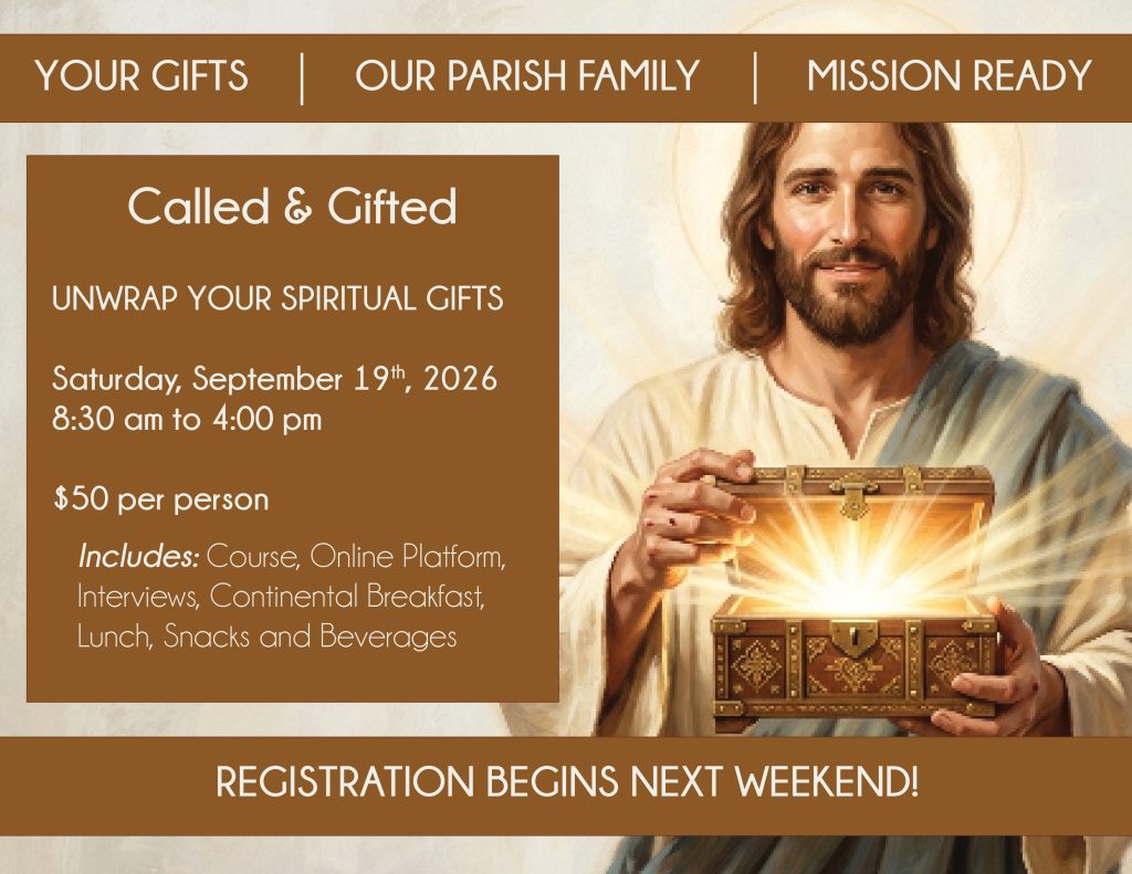 Called & Gifted Discernment Process – Saturday, September 19  8:30 am – 4:00 pm