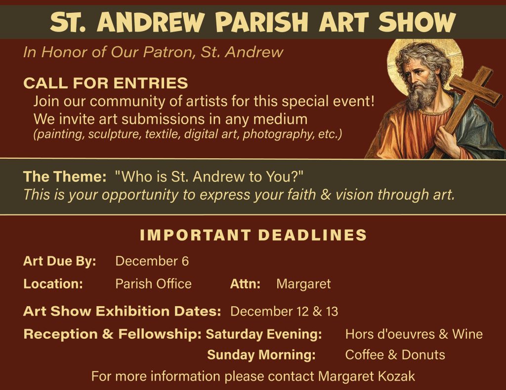 St. Andrew Art Show – Calling All Artists