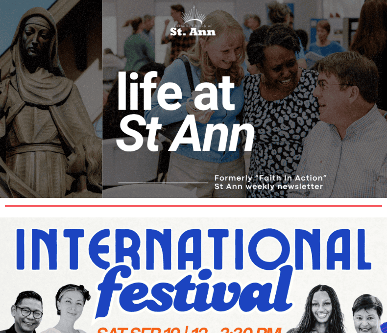 Life at St Ann Newsletter