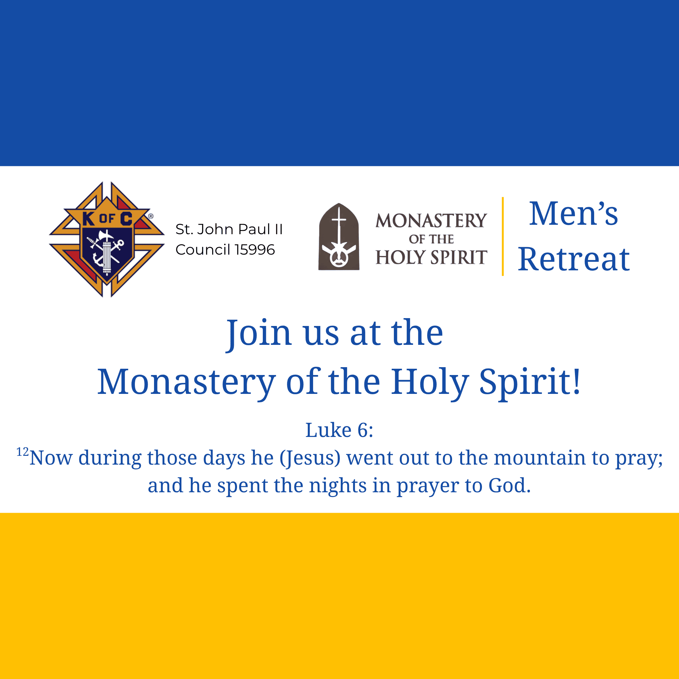 Men’s Retreat – Monastery of the Holy Spirit