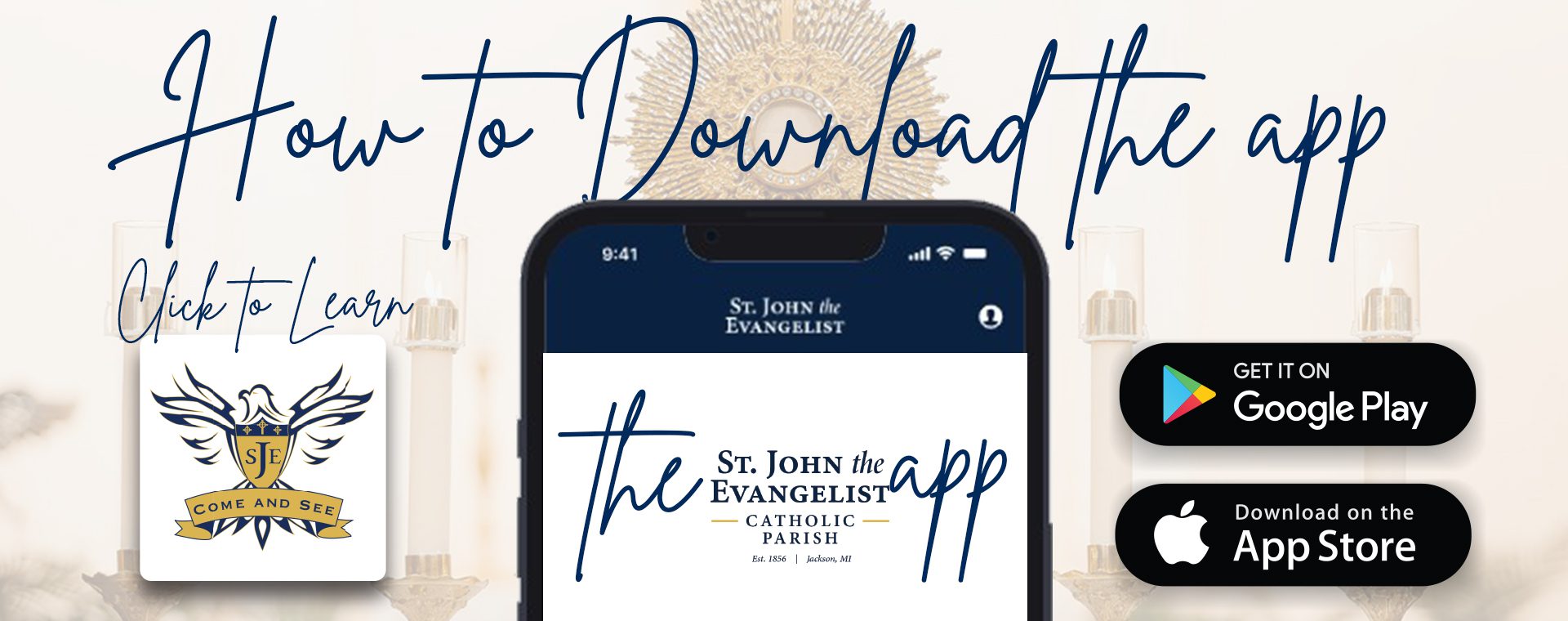 How to Download the New St John the Evangelist App