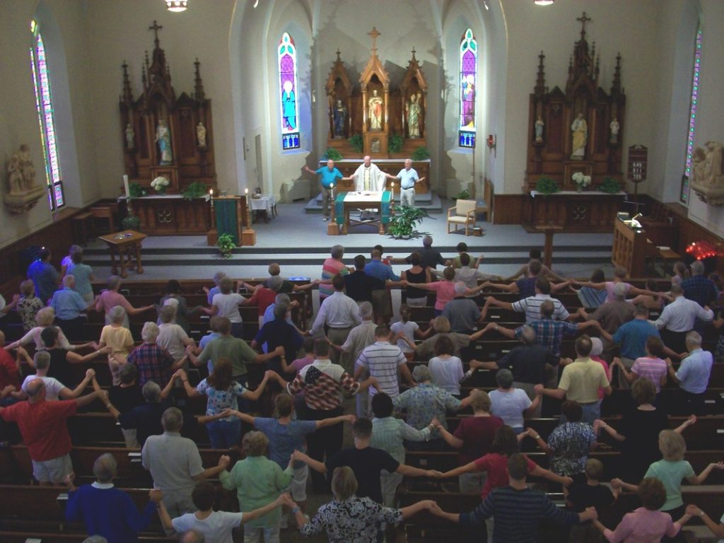 Mass in the village church