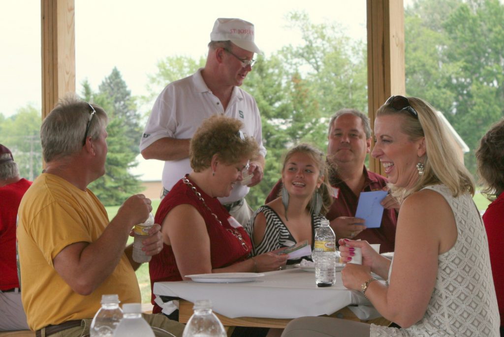 People talking and laughing