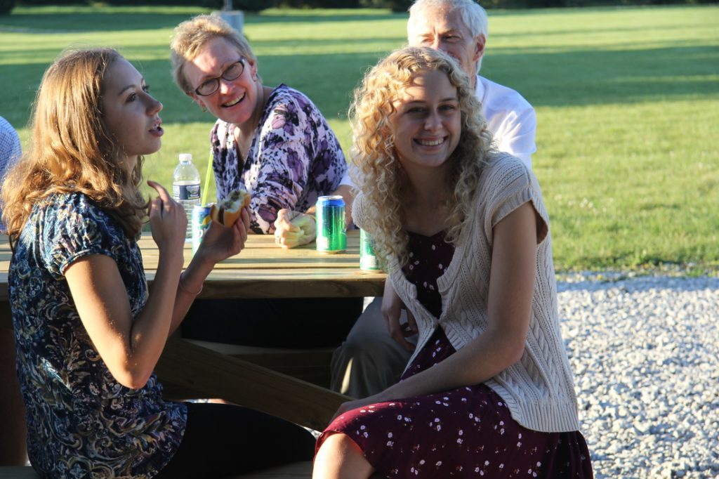 Family Smiling at Parish Picnic