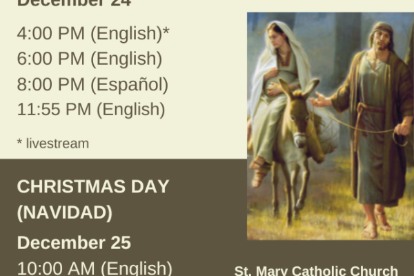 Christmas Mass Schedule