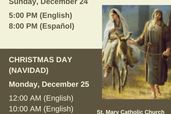 Christmas Mass Schedule