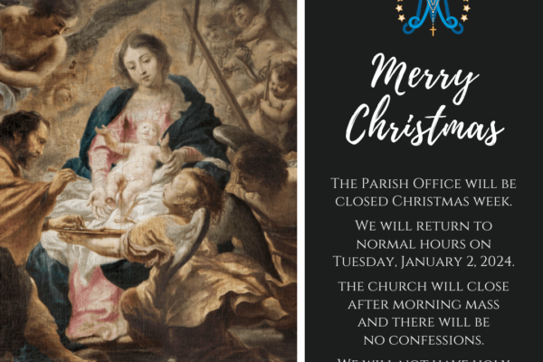 Christmas Week – Office closed