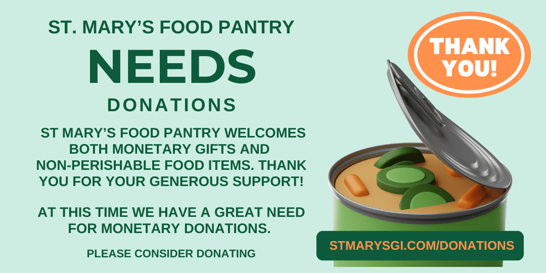 Donate to St. Mary’s Food Pantry