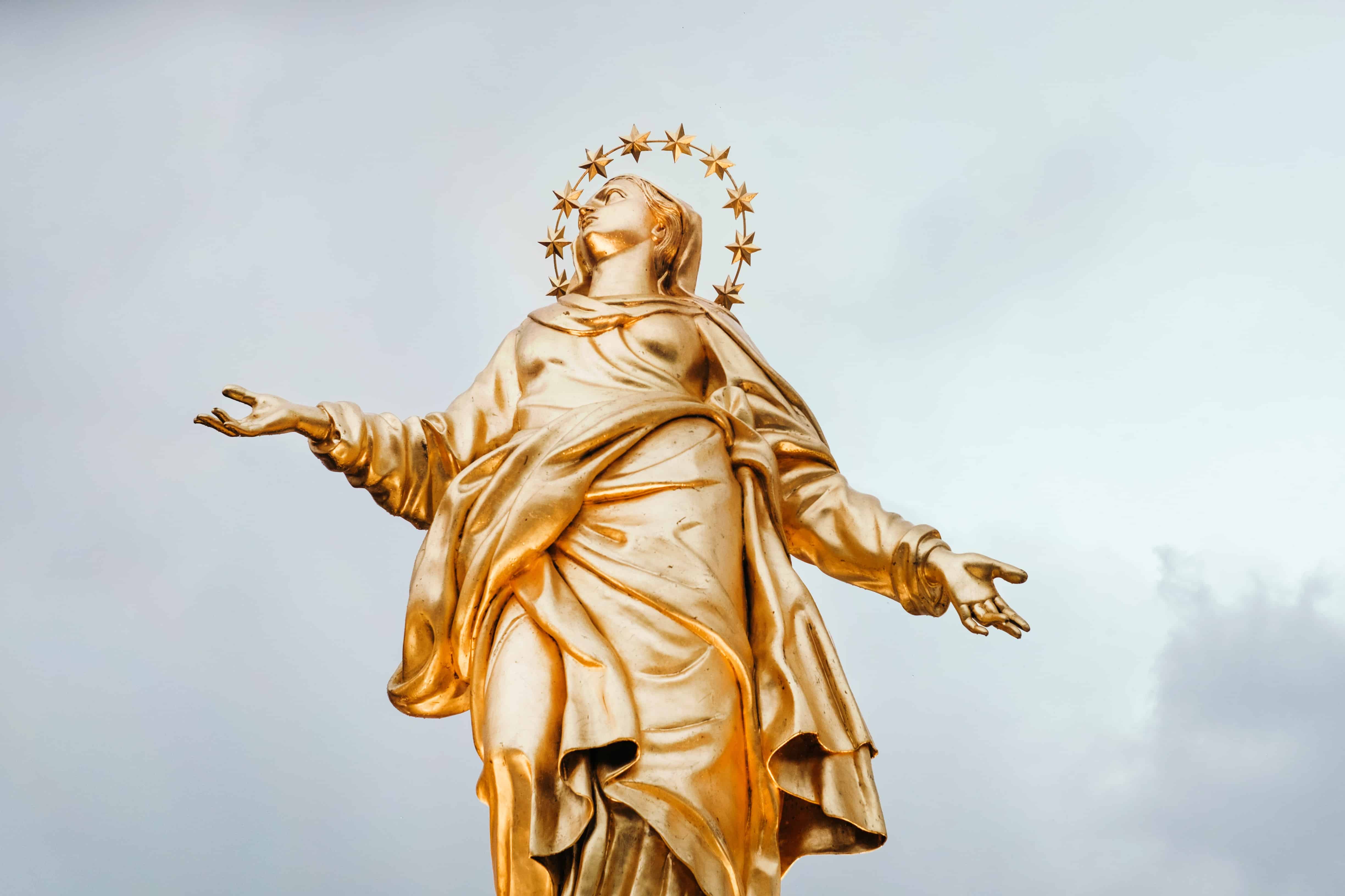 Golden Marian Statue