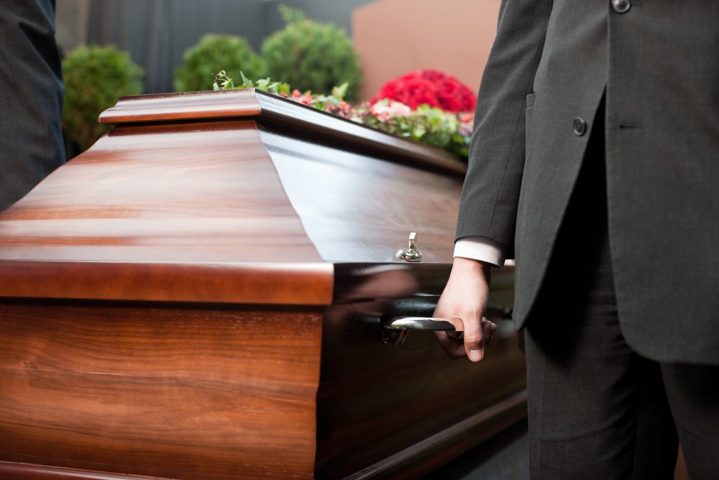 Funeral Procession with Casket