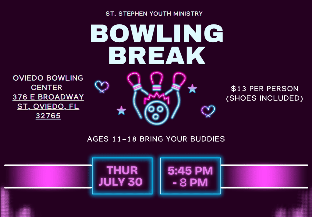 Youth Ministry Bowling Break