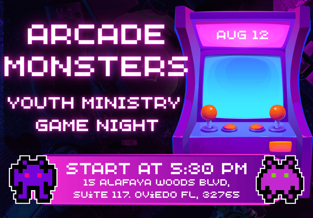 Youth Ministry Arcade Monsters Game Night