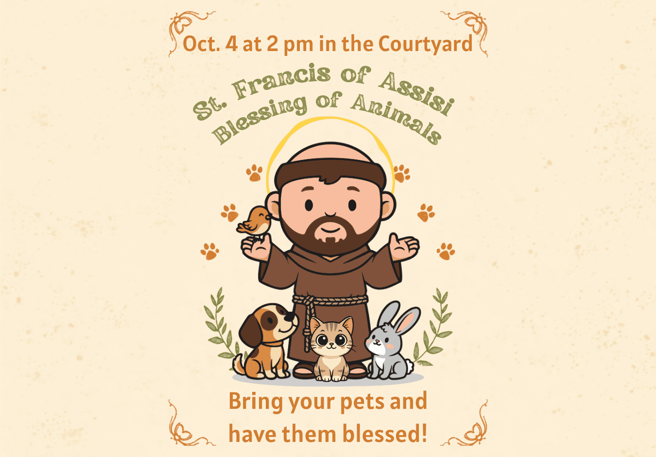 St. Francis of Assisi Blessing of Animals