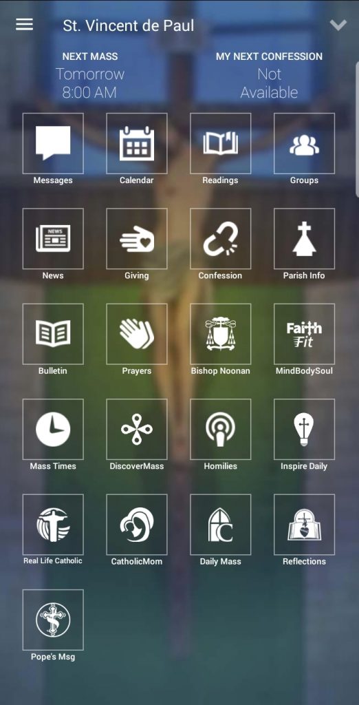 myParish App Screen