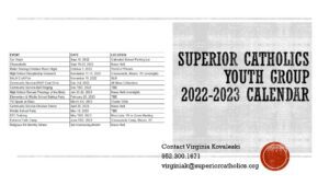 Youth Group Calendar