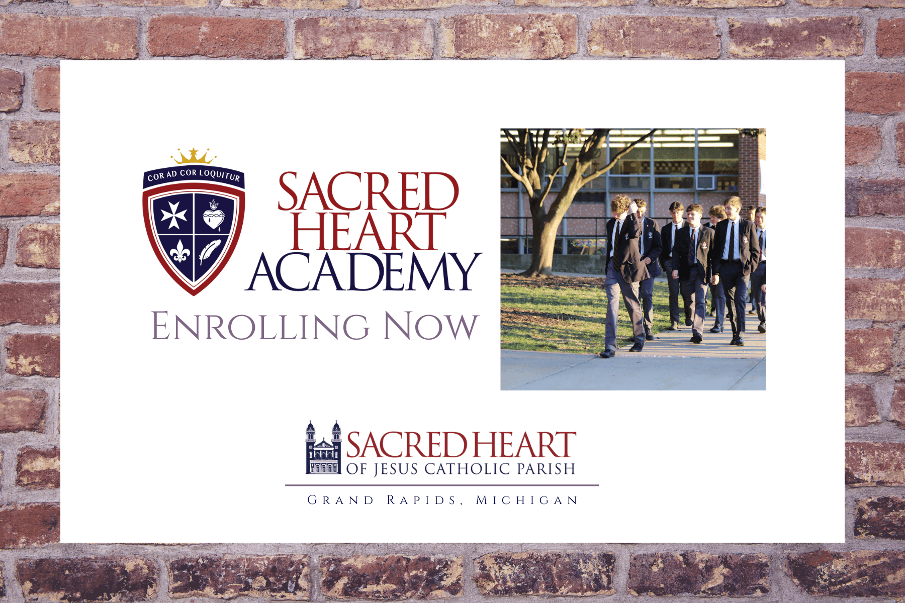 Sacred Heart Academy Enrollment 2026-2027