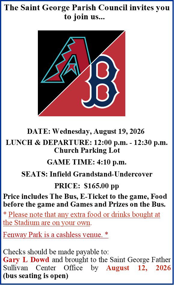 Bus Trip to Boston Red Sox Game