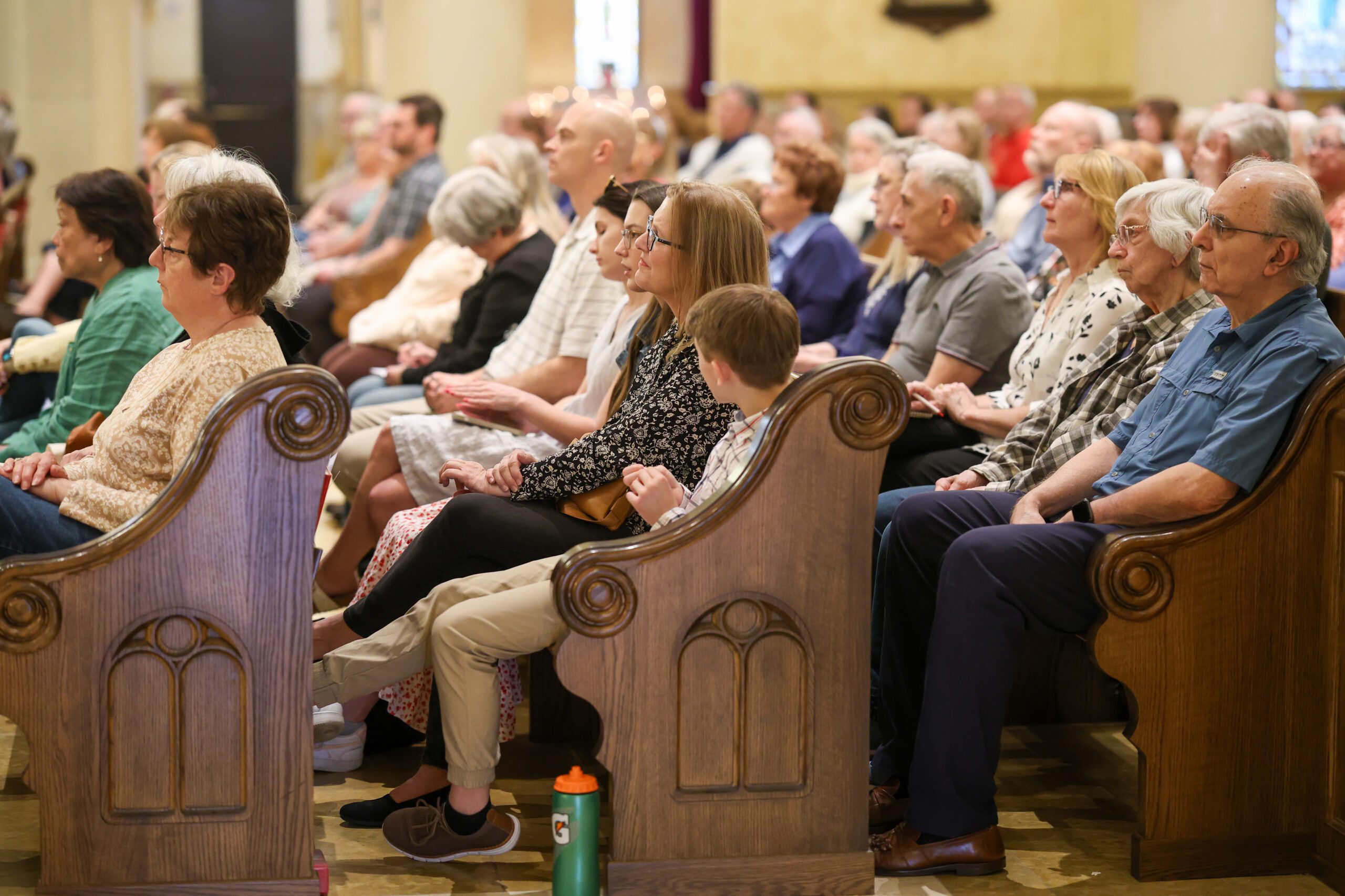 Parishioners listening attentively during the Lenten Mission